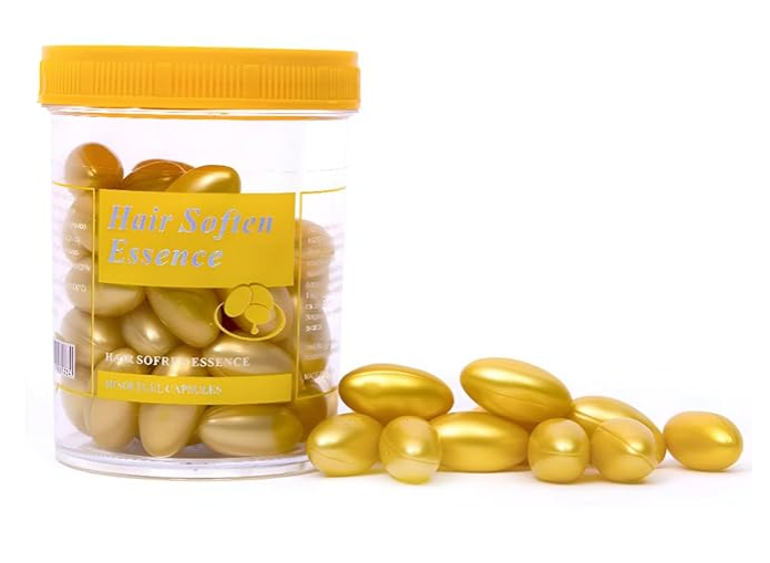 Vitamin-e Hair Capsules, Soften Hairs Serum Capsule, Suitable For Frizzy & Damaged Hair, Bifurcate Rough, Dry or Dull Hairs, Support Hair Growth, Pack Of 60 Capsules