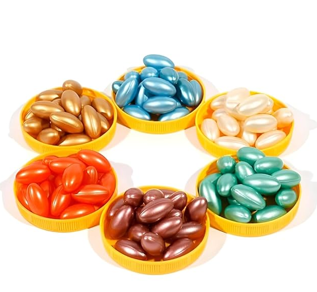 Vitamin-e Hair Capsules, Soften Hairs Serum Capsule, Suitable For Frizzy & Damaged Hair, Bifurcate Rough, Dry or Dull Hairs, Support Hair Growth, Pack Of 60 Capsules