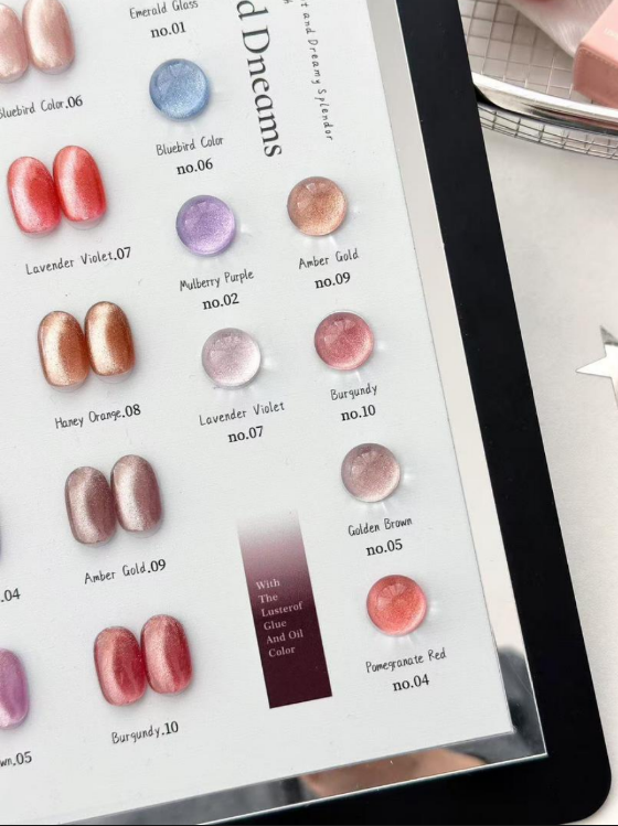 Three Strokes Cat Eye Gel Polish Set (10PCS, 15ml Each) with Shade Card | Magnetic Nail Art Kit