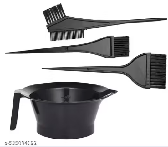 Professional Hair Coloring Kit – 4PC Set | Bowl + Brush Tools | Beginner to Pro Level Salon Kit