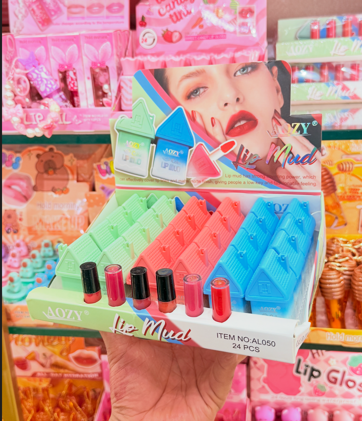 AOZY Lip Mud Matte Tint – Pack of 24 PCS 💋 | Soft Velvet Finish (Wholesale)