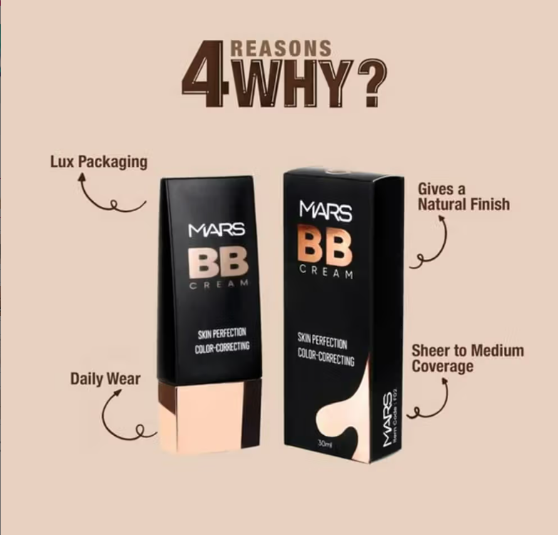 MARS Lightweight BB Cream Foundation - Medium (30ml)