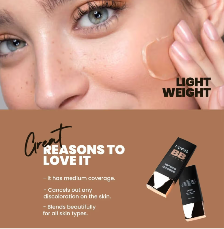 MARS Lightweight BB Cream Foundation - Medium (30ml)