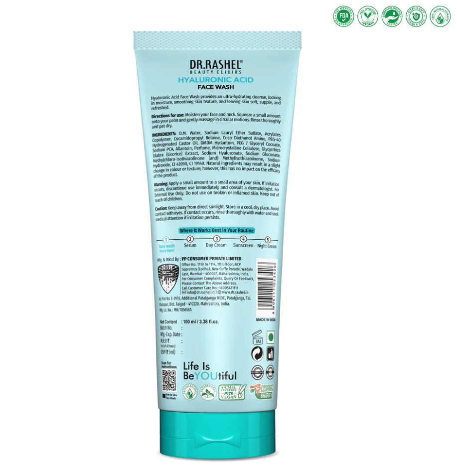 DR RASHEEL Hyaluronic Acid Face Wash