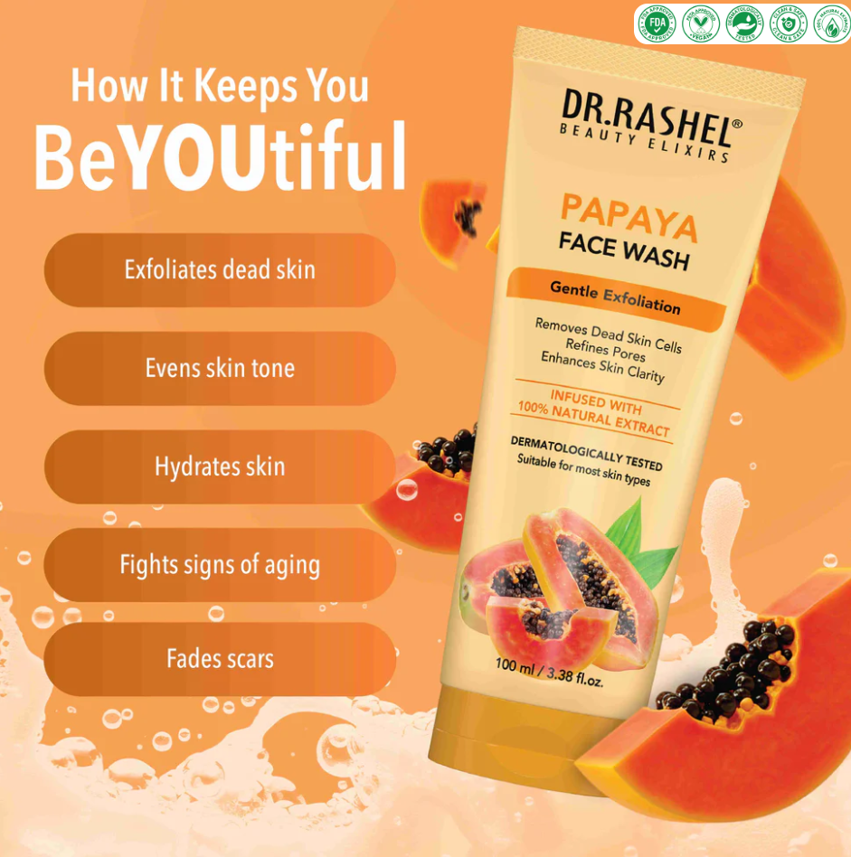DR RASHEEL Papaya Face Wash