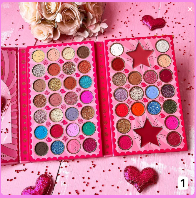 KEVIN & COCO Merry Christmas 50 Color Eyeshadow Palette | Matte, Shimmer & Glitter Shades