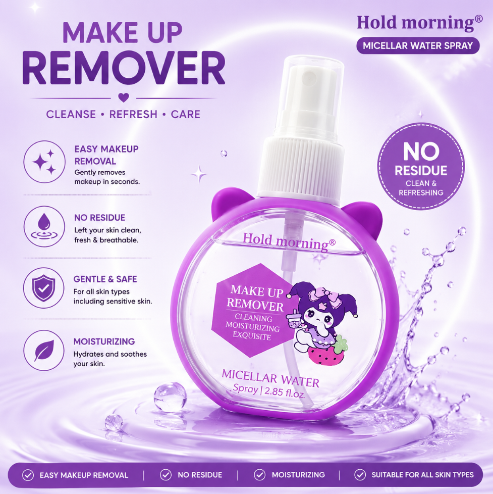 Hold Morning Micellar Makeup Remover | Gentle Cleansing Water | Removes Waterproof Makeup | Hydrating | No Residue | 1 Pc
