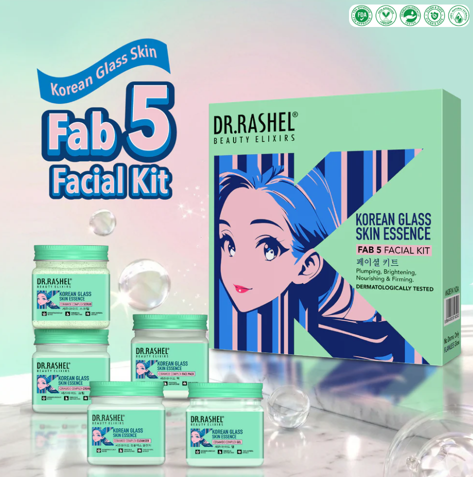 Korean Glass Skin FAB 5 Facial Kit