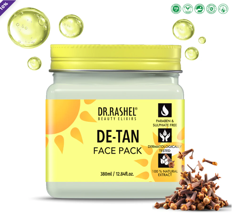 DR RASHEEL Detan Face Pack - 380 ml - tanning removal pack