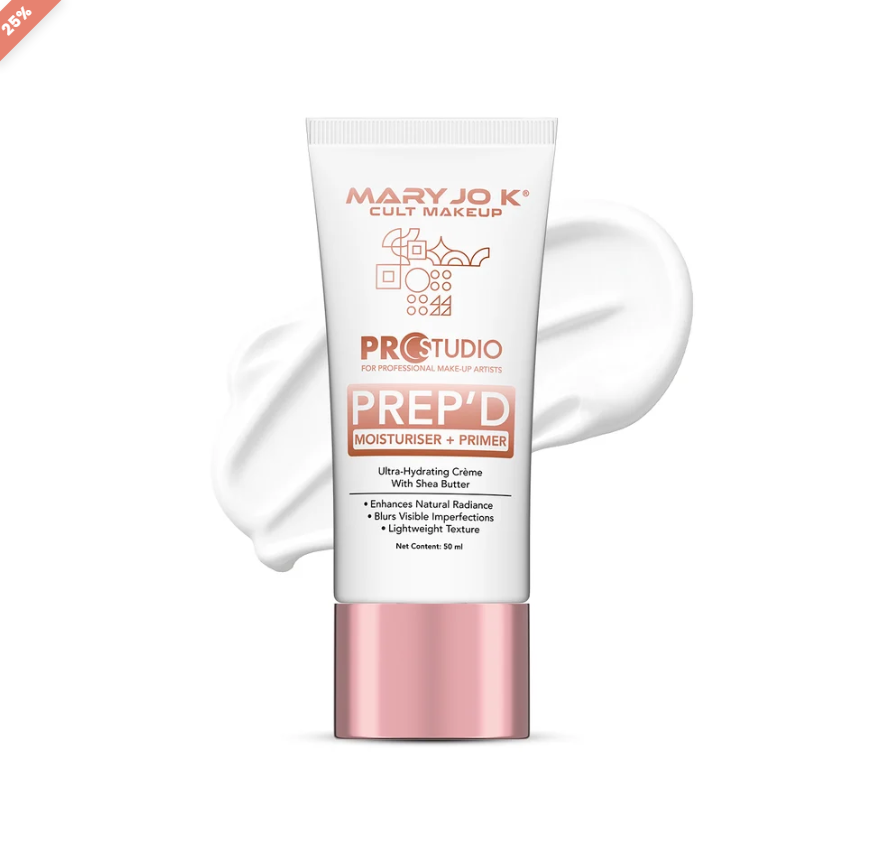 Mary Jo K Pro Studio Prep’D Moisturiser + Primer – 50ml