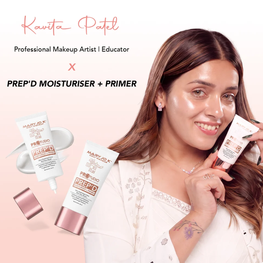 Mary Jo K Pro Studio Prep’D Moisturiser + Primer – 50ml