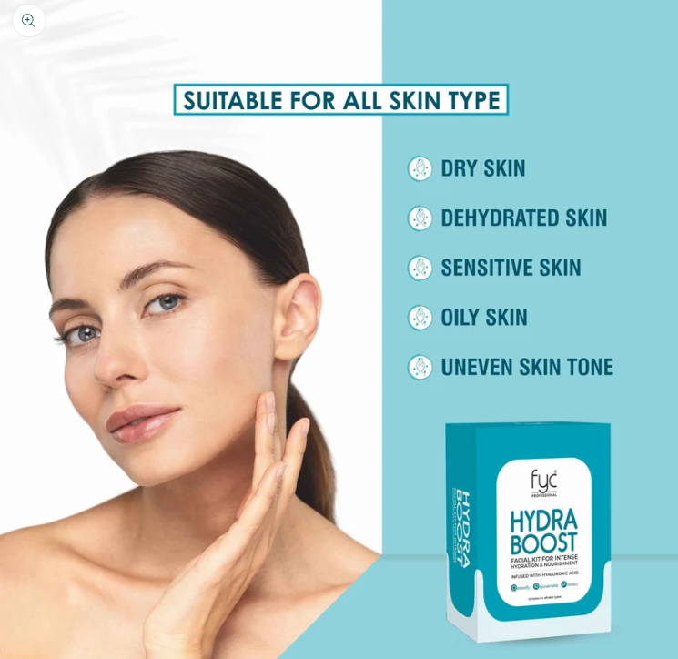 FYC Hydra Boost Facial Kit – Intense Hydration & Nourishment | 8-Step Facial Kit