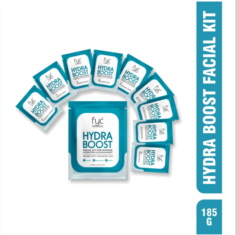 FYC Hydra Boost Facial Kit – Intense Hydration & Nourishment | 8-Step Facial Kit