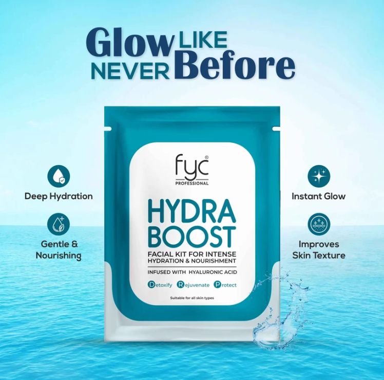 FYC Hydra Boost Facial Kit – Intense Hydration & Nourishment | 8-Step Facial Kit