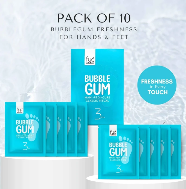 FYC Professional Bubble Gum Mani-Pedi Cure – 3-Step Foot & Hand Care Kit