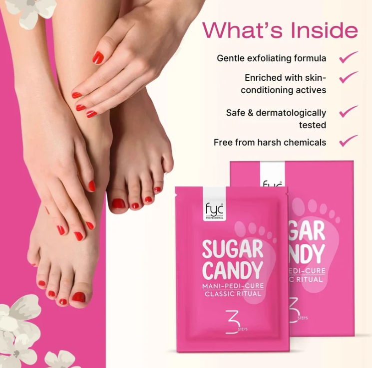FYC Professional Sugar Candy Mani-Pedi Cure – 3-Step Classic Ritual | Hand & Foot Care