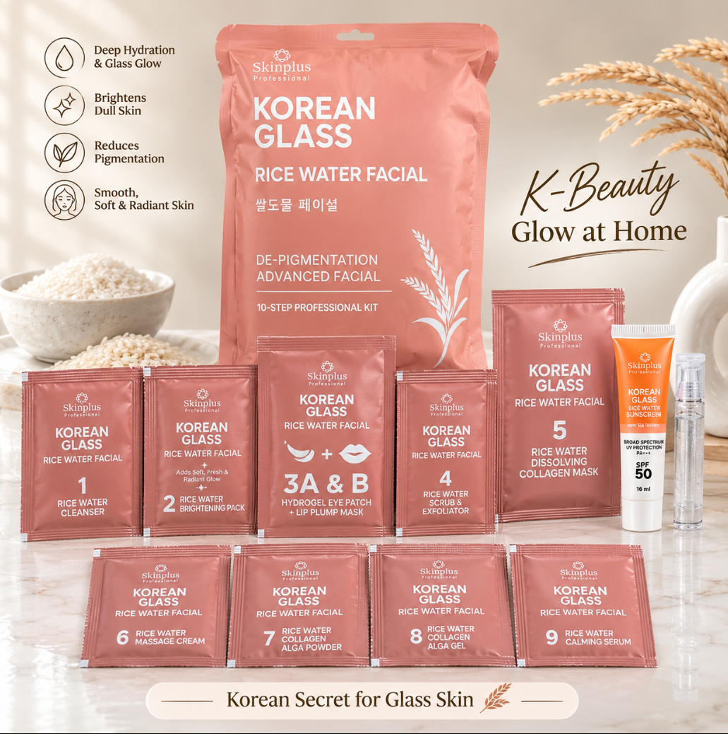 Glow More Prep Skincare Combo – Korean Glass Skin Facial + Vitamin C&E Essentials Kit - No More Dark Spots