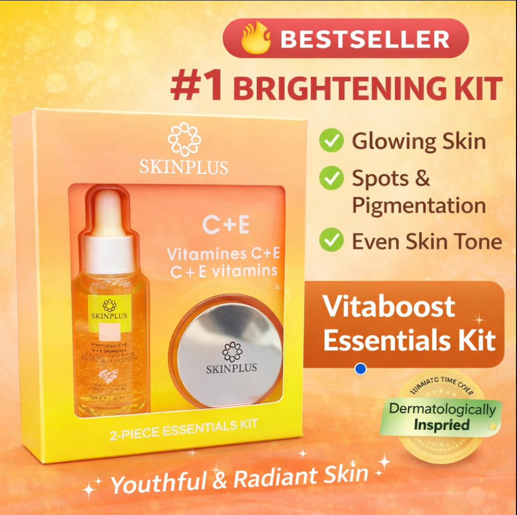 Glow More Prep Skincare Combo – Korean Glass Skin Facial + Vitamin C&E Essentials Kit - No More Dark Spots