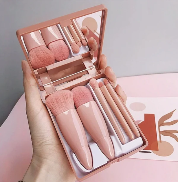 MINI KOREAN 5PCS BRUSH SET WITH MIRROR - RANDOM COLOR - BOGO