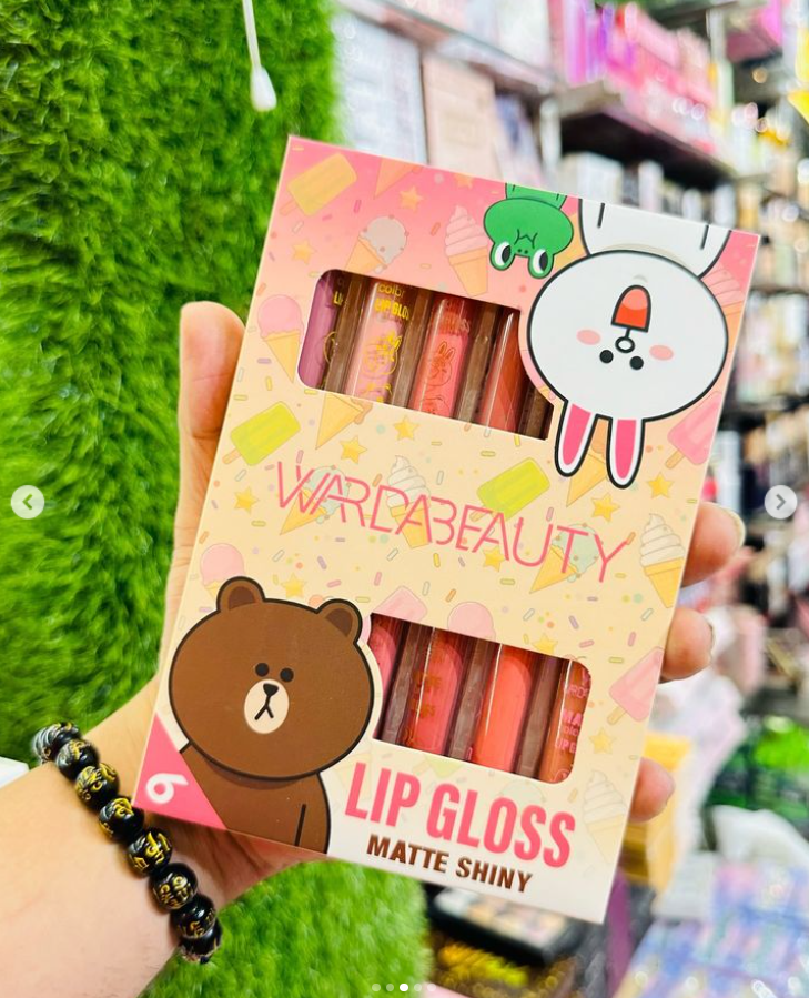 Kawaii 2in1 Shiny Lipgloss (SET OF 6)