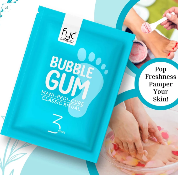 FYC Professional Bubble Gum Mani-Pedi Cure – 3-Step Foot & Hand Care Kit