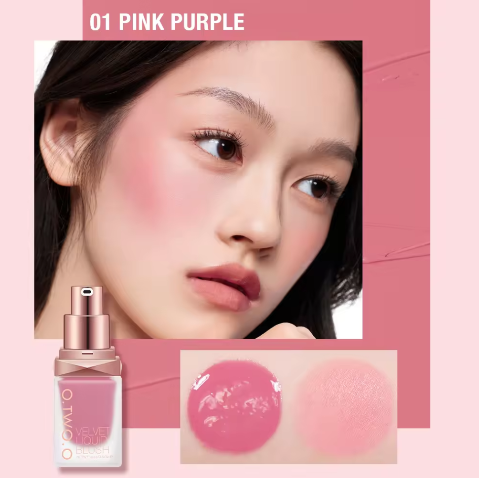 SAGANSINGHMAKEUP O TWO O Velvet Liquid,Face Blusher,Long-lasting Makeup Blush FLASH SALE