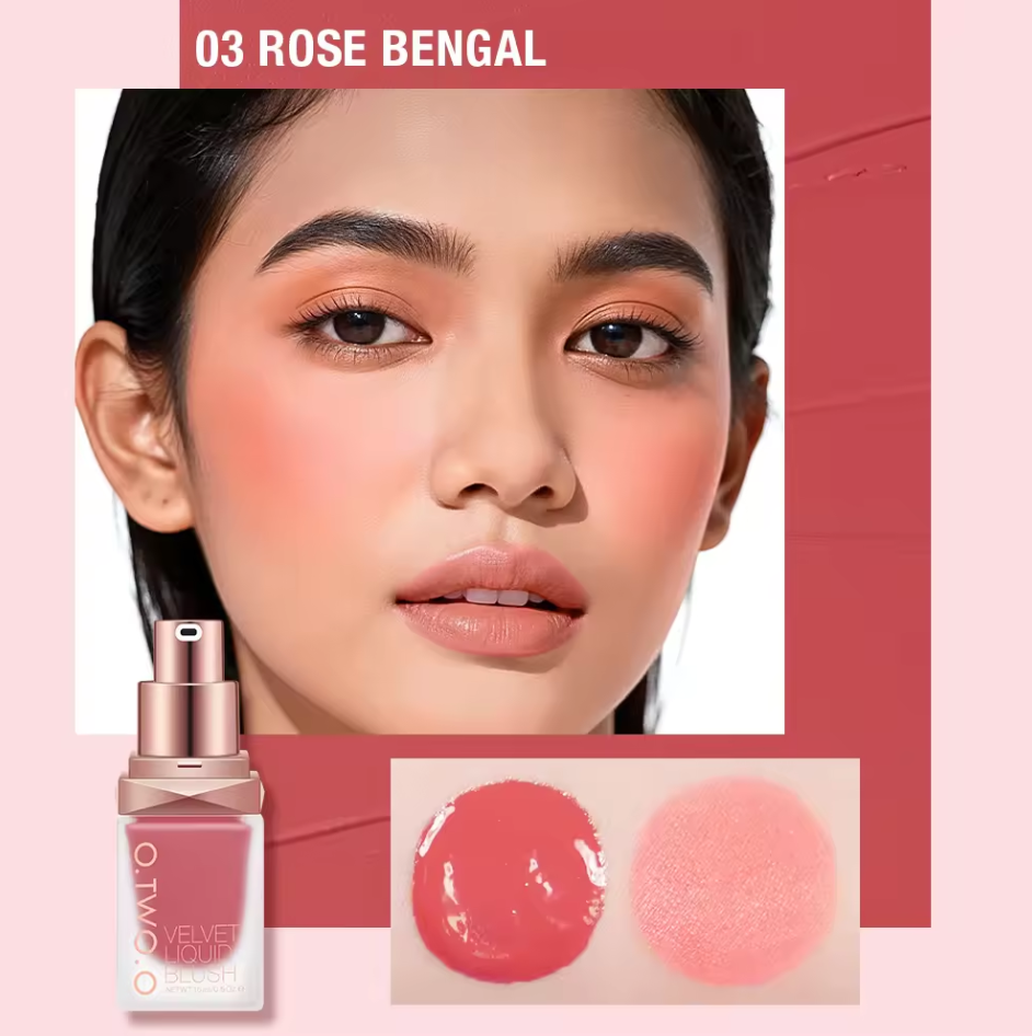 SAGANSINGHMAKEUP O TWO O Velvet Liquid,Face Blusher,Long-lasting Makeup Blush FLASH SALE