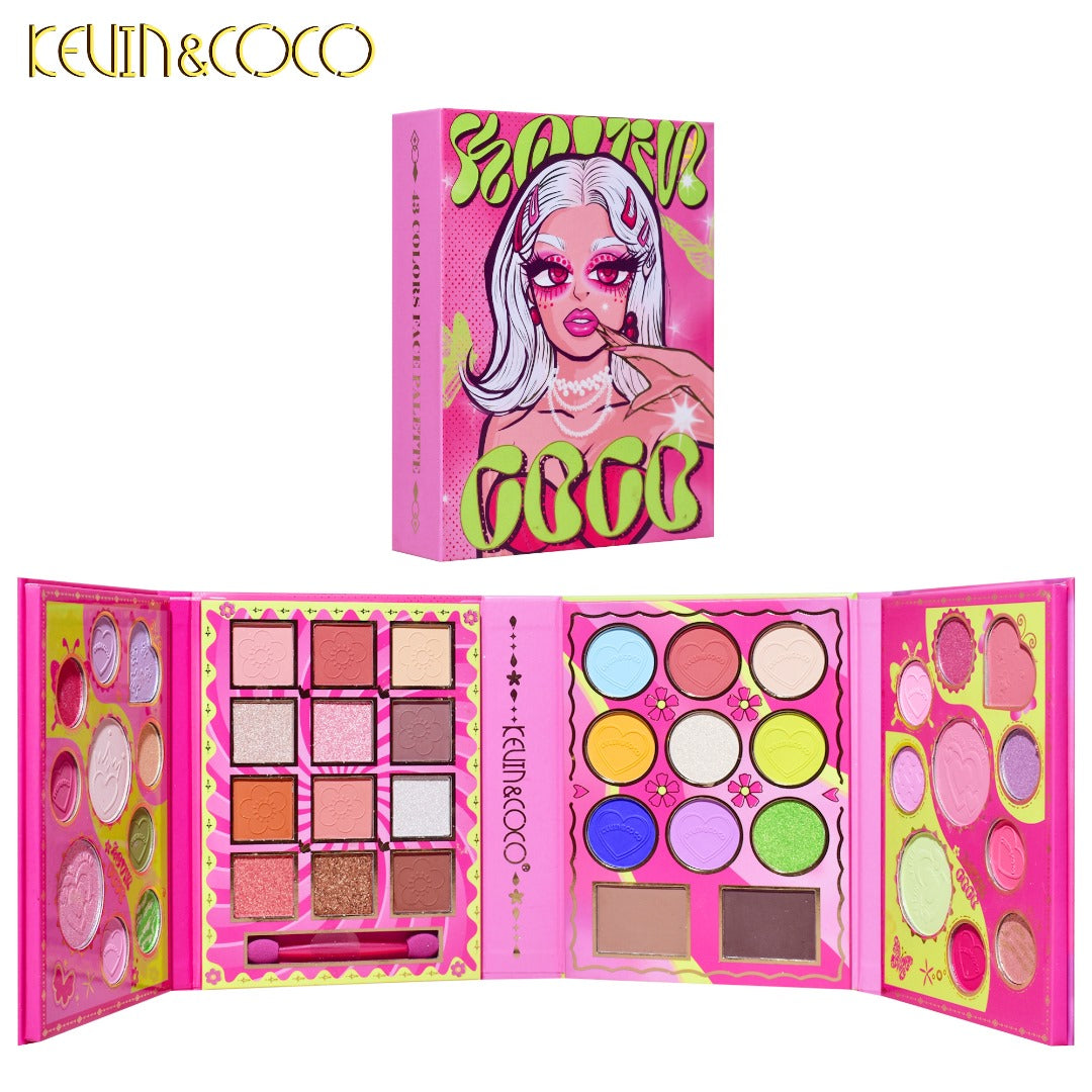 KEVIN&COCO 43 COLOR FACE PALLETE | ALL IN ONE MAKEUP KIT (KIT A)