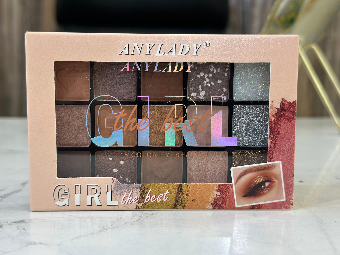 ANYLADY HIGHLY PIGMENTED 15 COLOR NUDE EYESHADOW PALLETE