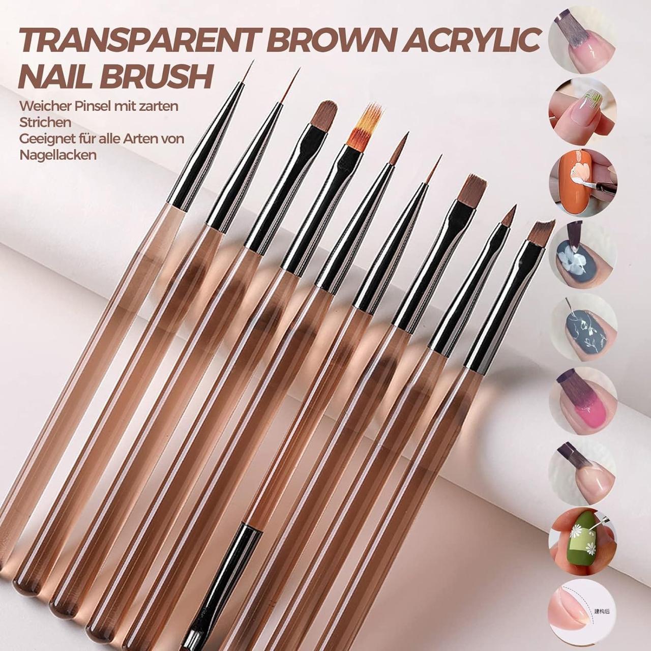 ACRYLIC BRUSH SET 9PCS