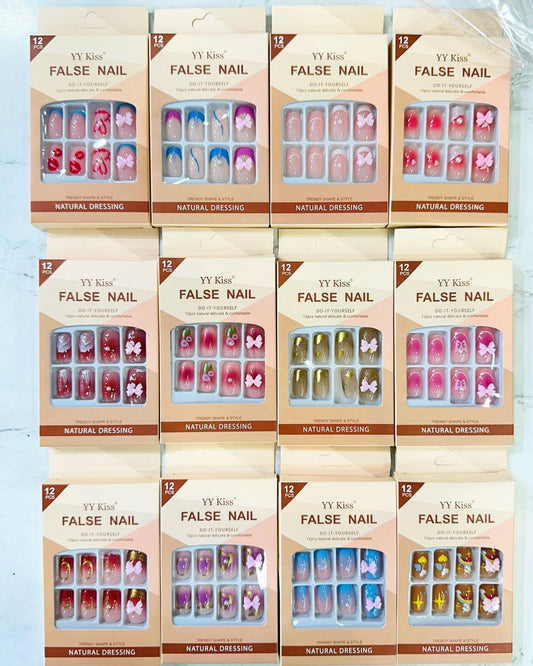 YYKISS Fake Nails (Pack of 12 sets)