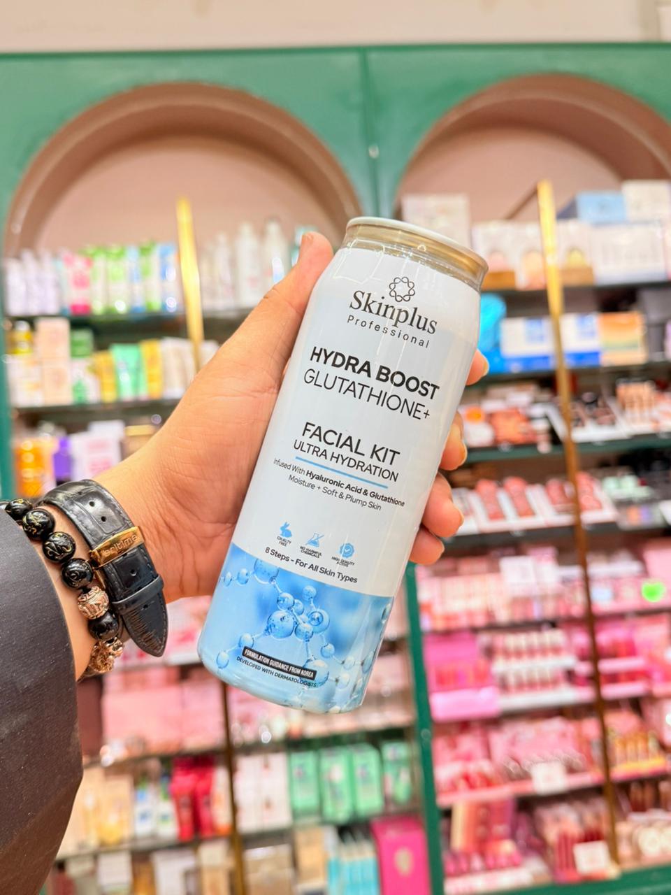 Skinplus Professional Hydra Boost Glutathione+ Facial Kit – 8 Step Ultra Hydration Treatment