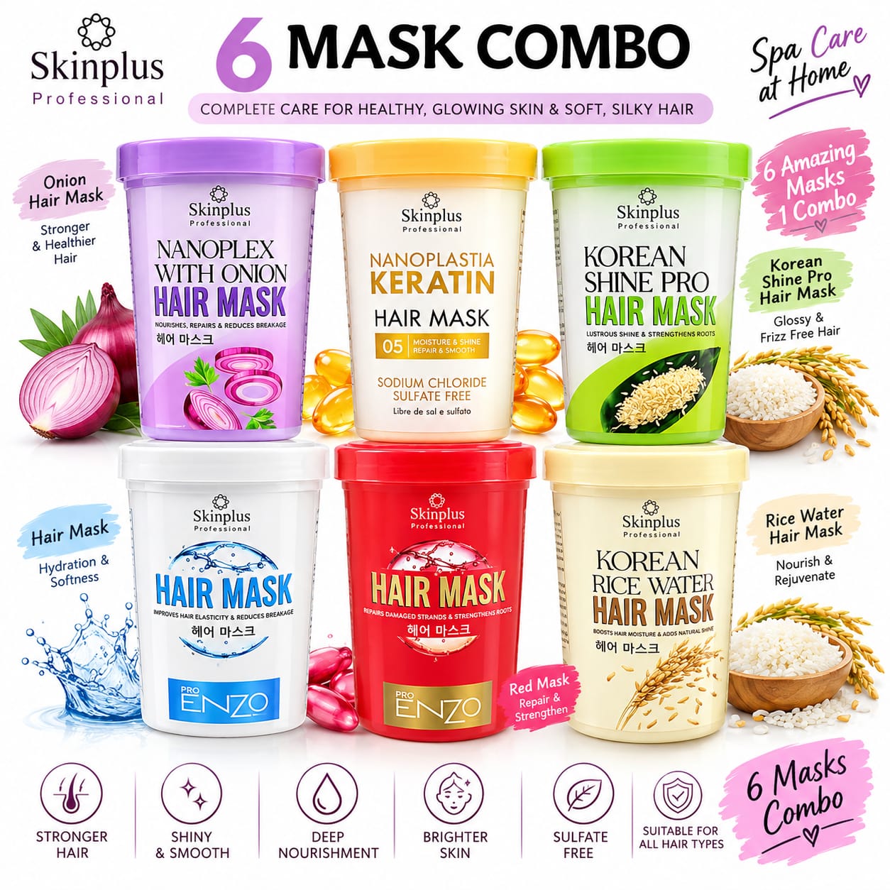 81 PCS Salon Professional Mega Combo | Complete Hair, Facial, Skincare, Keratin & Waxing Salon Kit
