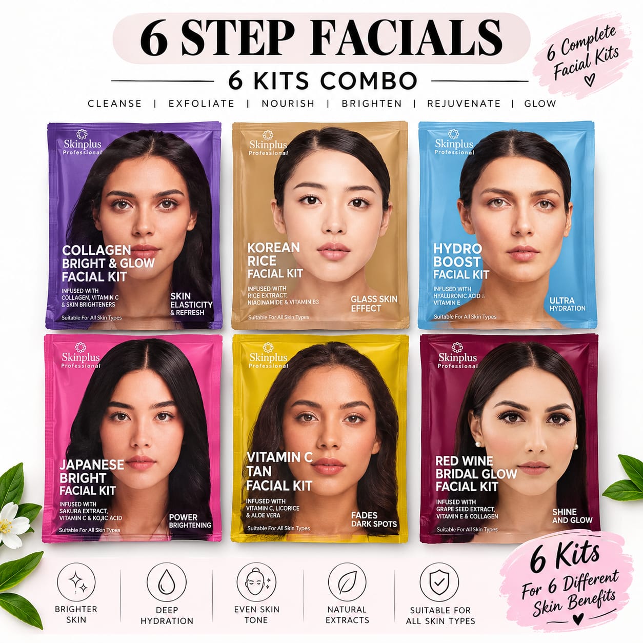 81 PCS Salon Professional Mega Combo | Complete Hair, Facial, Skincare, Keratin & Waxing Salon Kit
