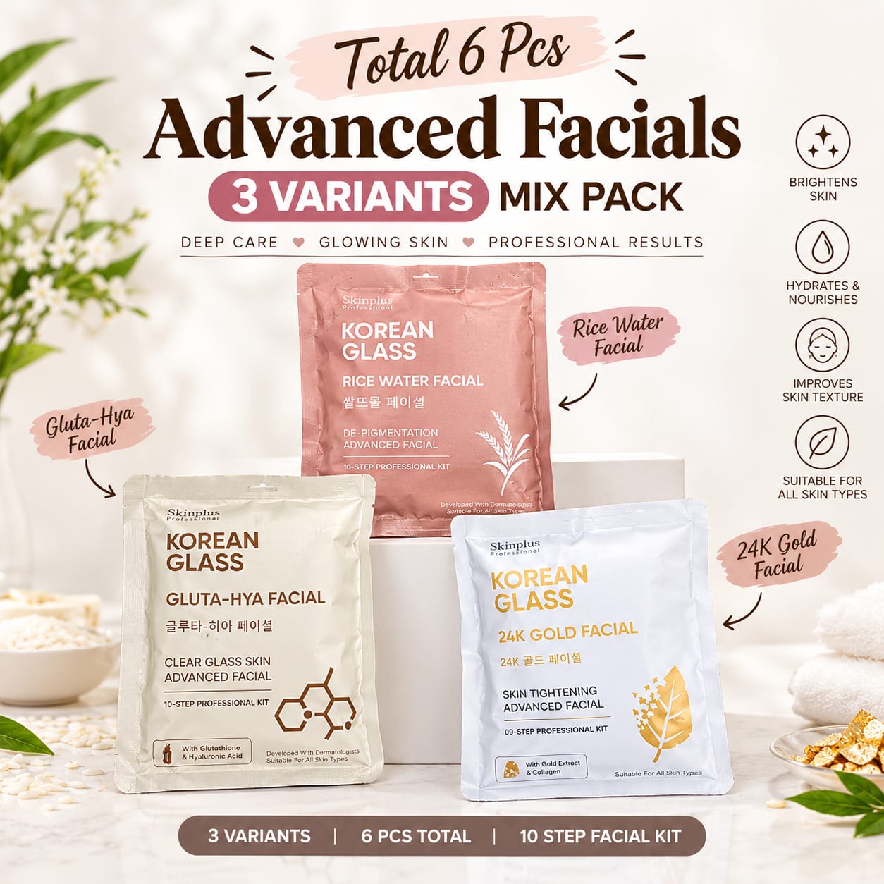 81 PCS Salon Professional Mega Combo | Complete Hair, Facial, Skincare, Keratin & Waxing Salon Kit