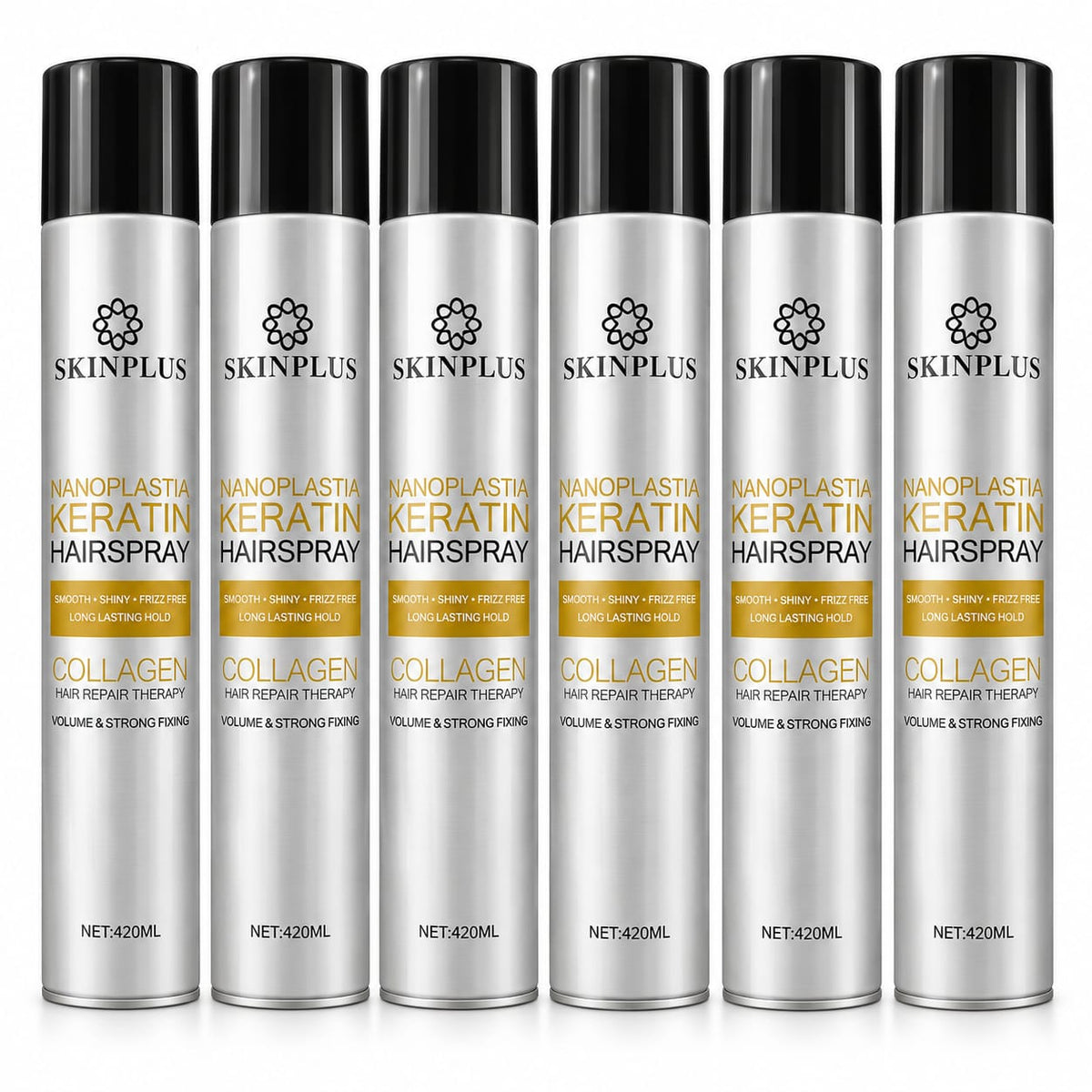 Skinplus Nanoplastia Keratin Hair Spray 420ML – Collagen Hair Repair | Unbeatable Quality | Set of 6  Description