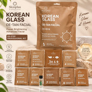 Skinplus Professional Korean Glass De-Tan Facial – 9-Step Power Brightening Facial Kit