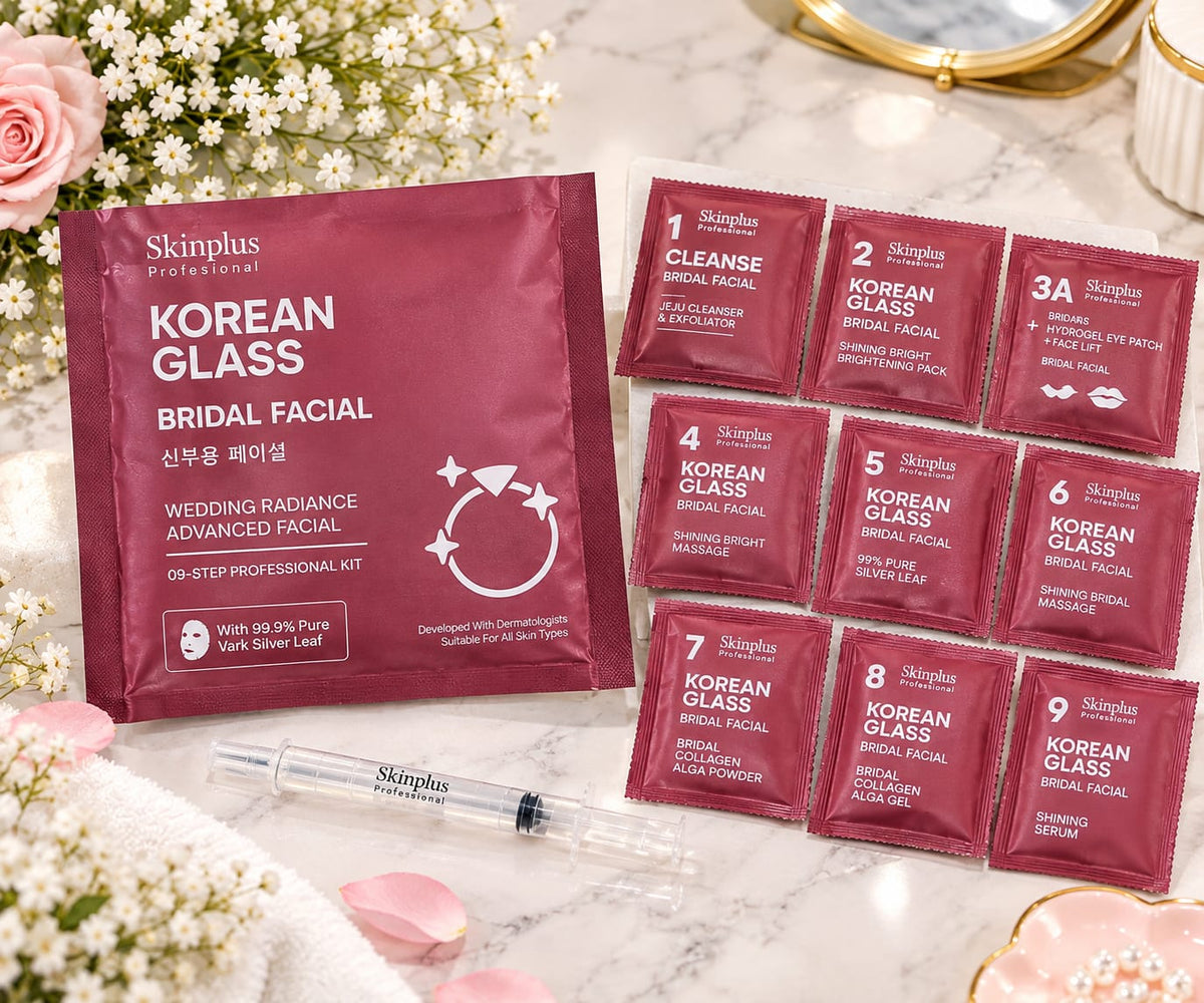 Skinplus Professional Korean Glass Bridal Facial – 9-Step Wedding Radiance Facial Kit