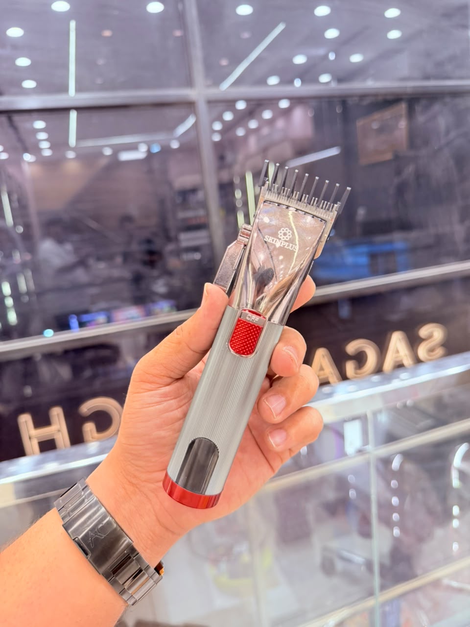 SKINPLUS SP-2026 Professional Hair Trimmer | USB Rechargeable Hair Trimmer with Stainless Steel Blades & Multiple Guide Combs