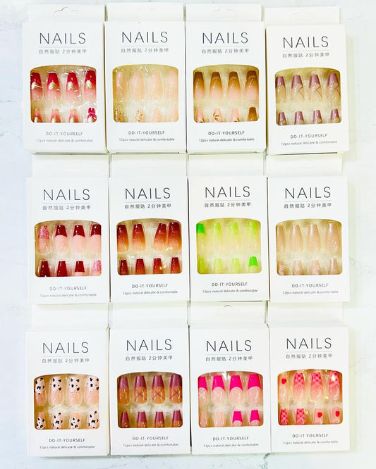 NEW Fake Nails (Pack of 12 sets)