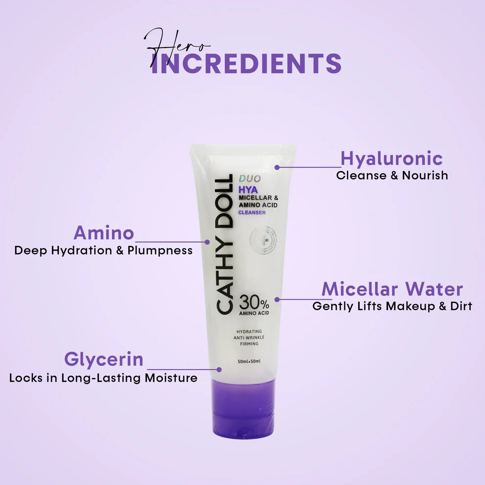 Cathy Doll Duo Hya Micellar & Amino Acid Cleanser