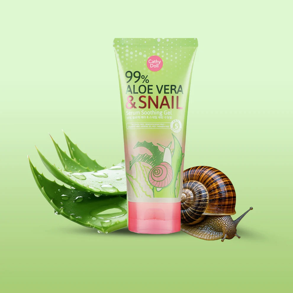 Cathy Doll 99% Aloe Vera & Snail Serum Soothing Gel