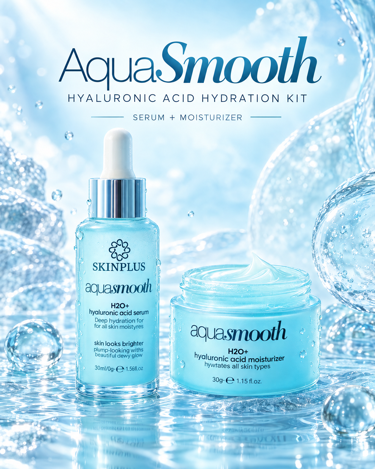 Skinplus Korean Glass Hydra Facial + AquaSmooth Anti-Aging Essentials Combo | ₹999