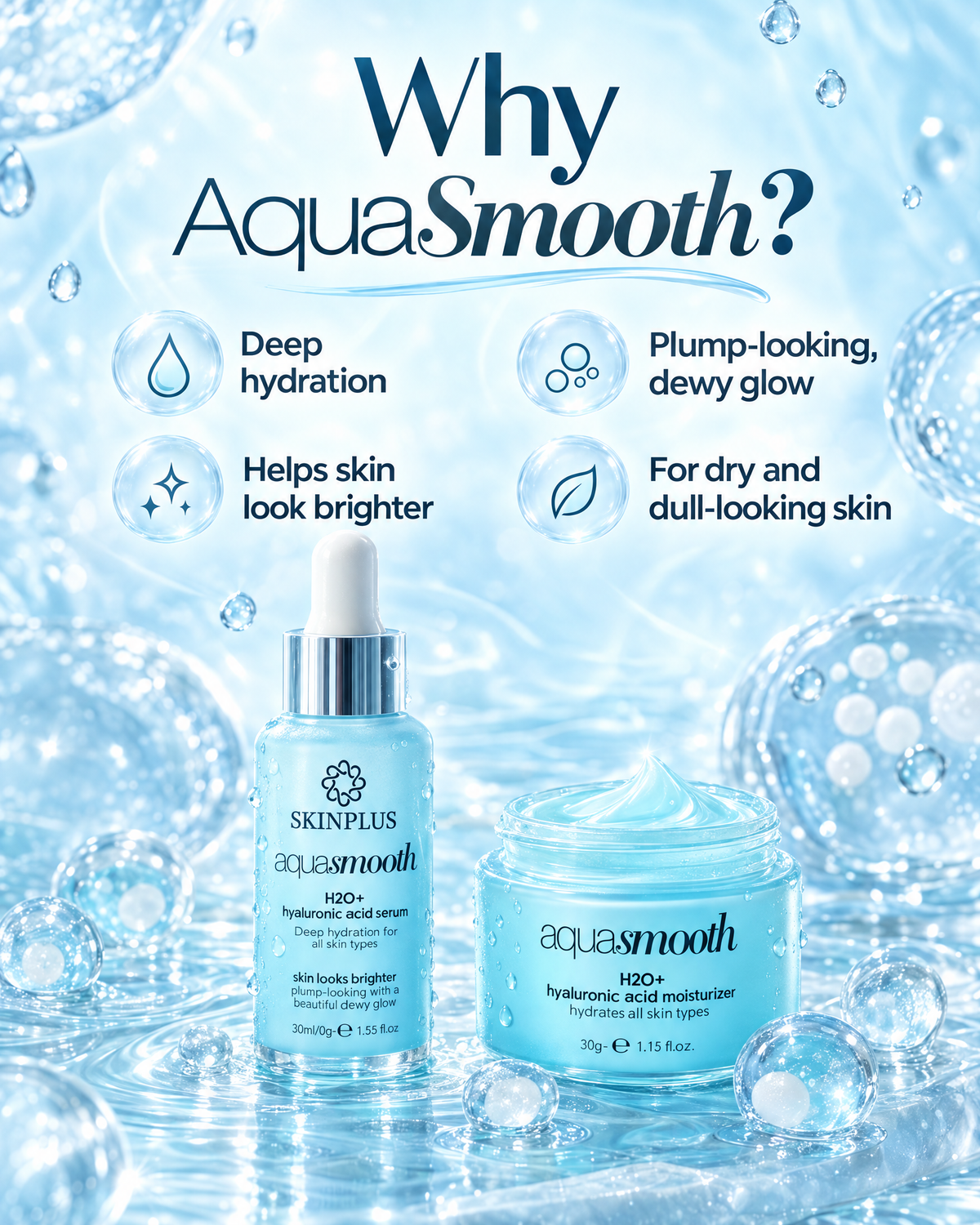 Skinplus Korean Glass Hydra Facial + AquaSmooth Anti-Aging Essentials Combo | ₹999