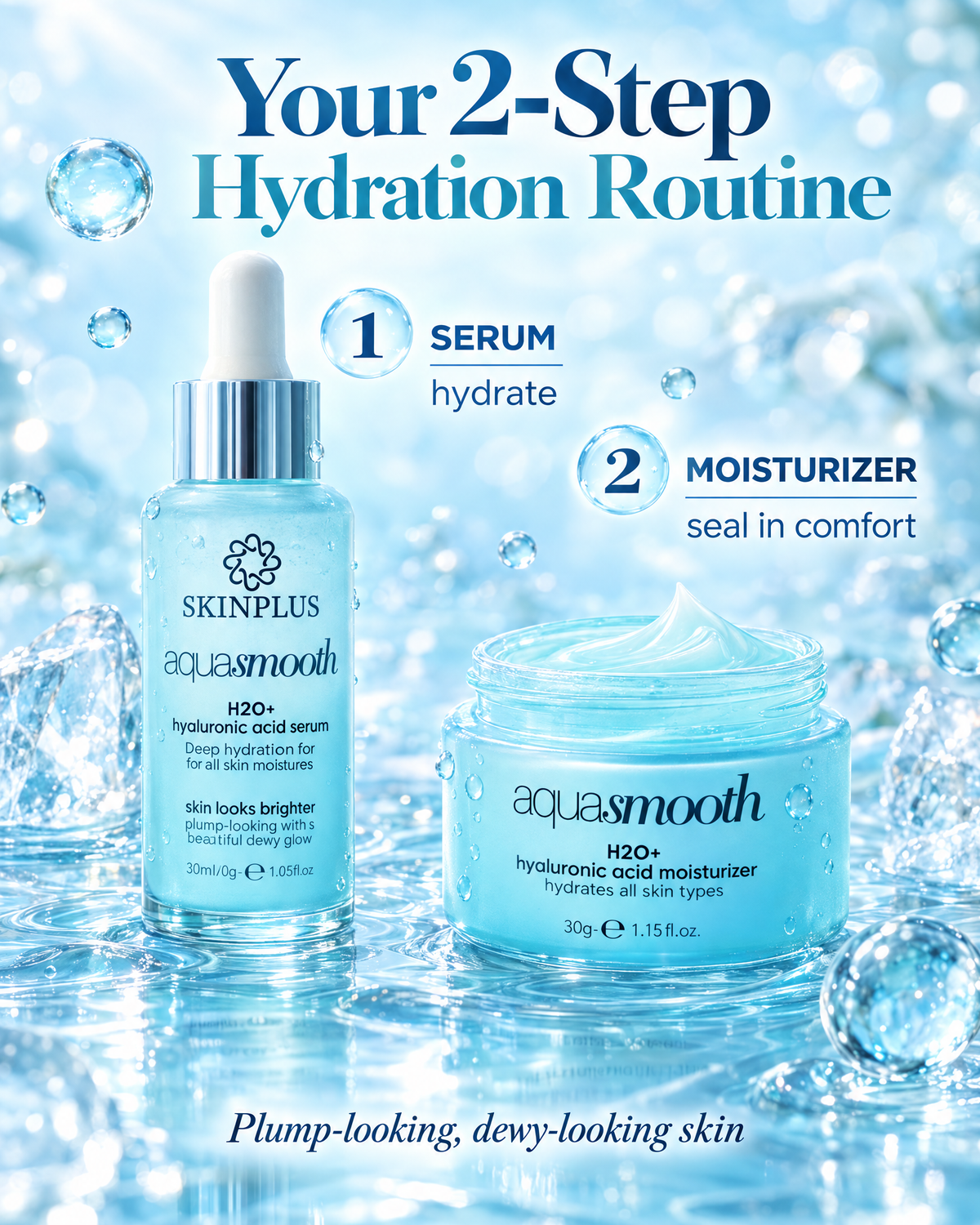 Skinplus Korean Glass Hydra Facial + AquaSmooth Anti-Aging Essentials Combo | ₹999