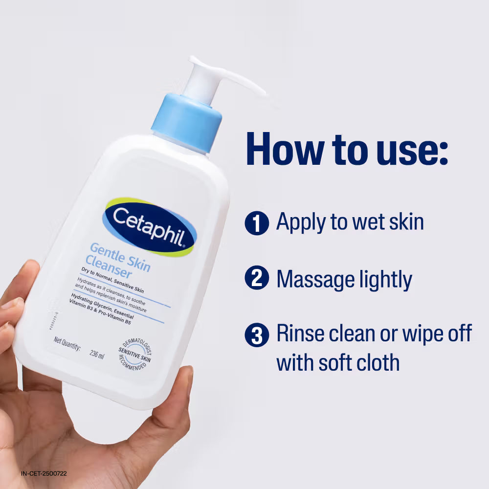 Cetaphil Gentle Skin Cleanser 500ml – Hydrating Face Wash for Dry to Normal & Sensitive Skin | With Glycerin, Vitamin B3 & Pro-Vitamin B5