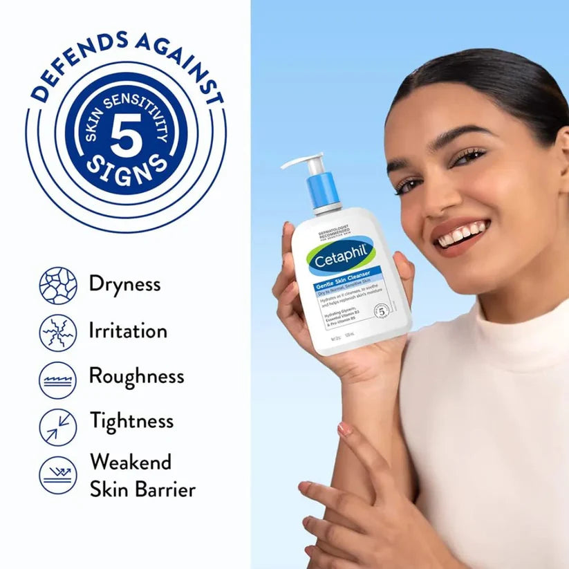 Cetaphil Gentle Skin Cleanser for Dry to Normal Sensitive Skin – Hydrating Face Wash with Vitamin B3 & B5 (125ml)