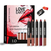 LoveEarth LIP CRAYON NON-TRANSFER LIPSTICK 1. O - PACK OF 5