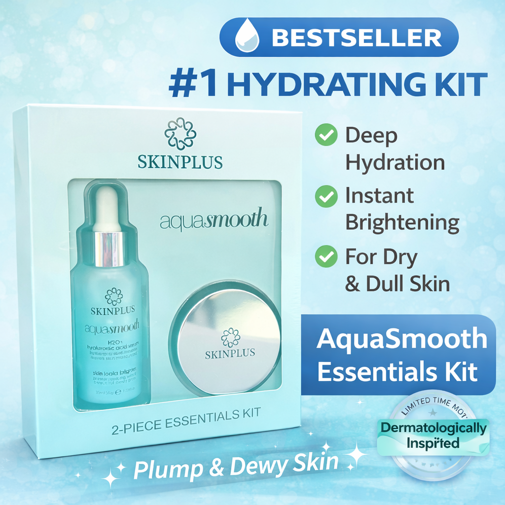 Skinplus AquaSmooth H2O+ Hyaluronic Acid Hydration Kit – Deep Moisturizing Serum + Cream - EARLY BIRD DEAL