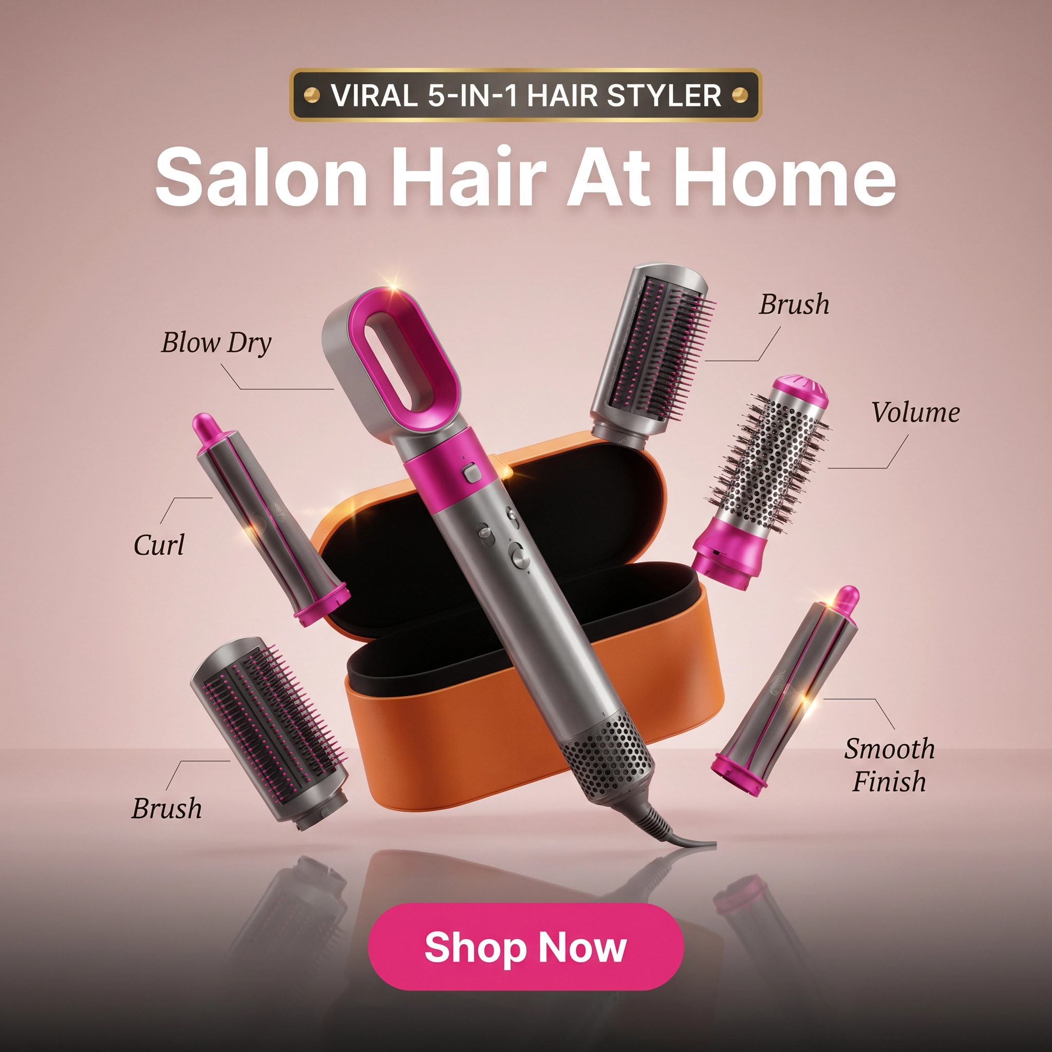 Viral 5-in-1 Hair Dryer Styler | Auto Curl Technology | Salon Finish at Home